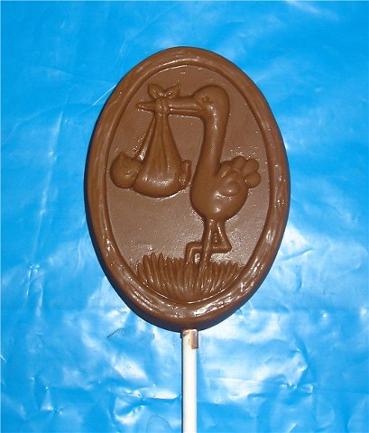 Chocolate Stork Oval