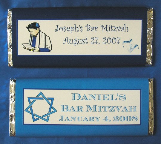 Bar Mitzvah Wrapped Chocolate Bars