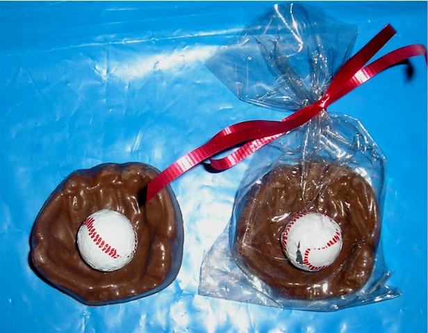 Chocolate Baseball Glove and Ball