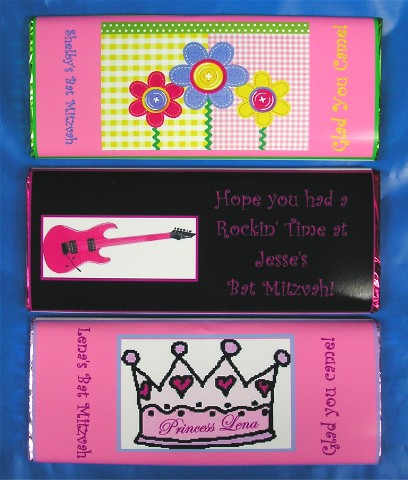 Bat Mitzvah Wrapped Chocolate Bars