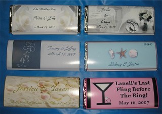 Bridal Wrapped Chocolate Bars