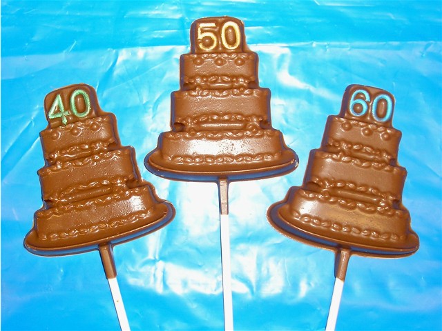 Chocolate 40 , 50 and 60 Birthday Cake Pop
