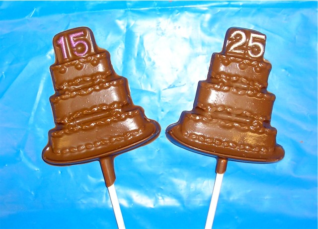 Chocolate 15 or 25 Birthday Cake Pop