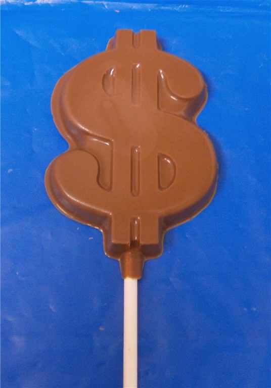 Chocolate Dollar Sign Pop
