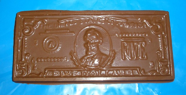 Chocolate Five Dollar Bill