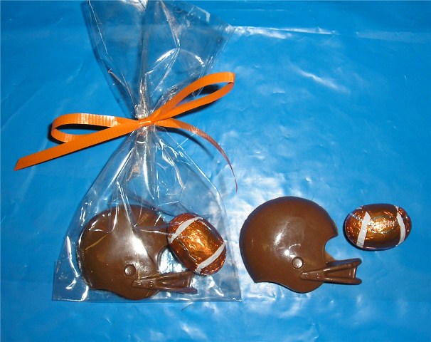 Chocolate Football Helmet and Ball