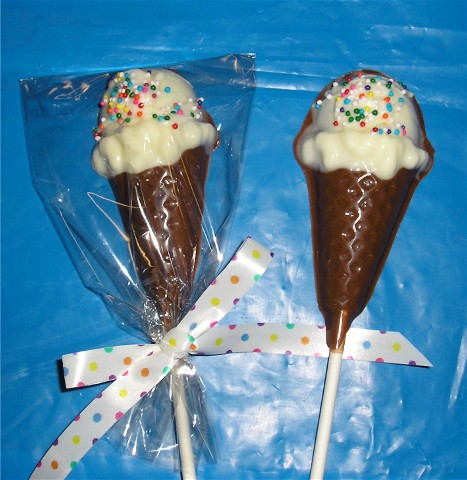 Chocolate Ice Cream Cone Pop