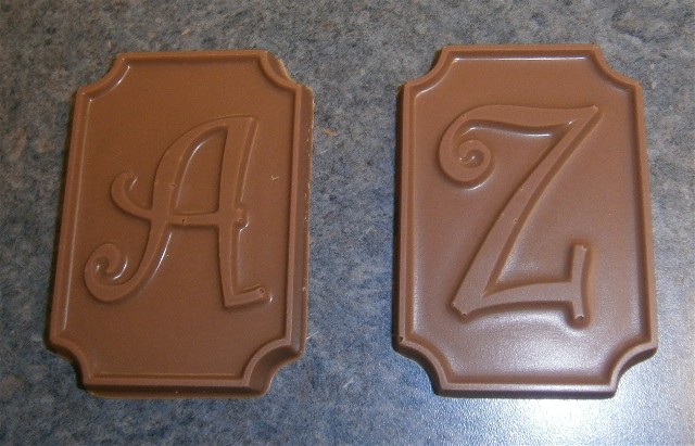 Chocolate Letters A to Z