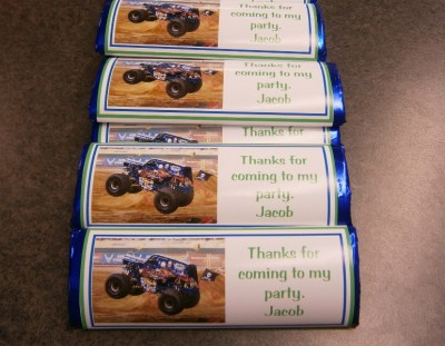 Monster Truck Wrapped Chocolate Bar