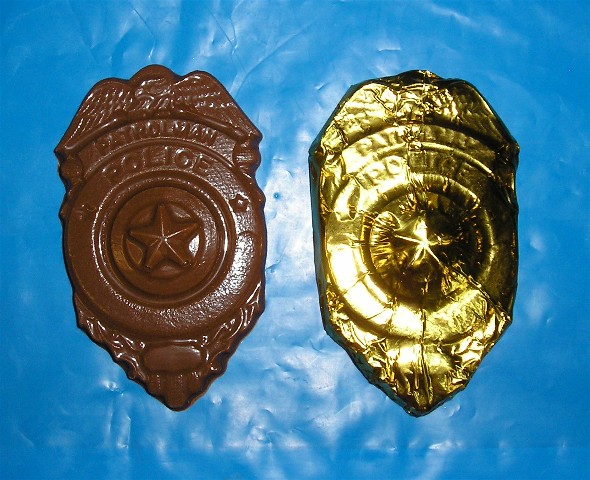 Chocolate Police Badge