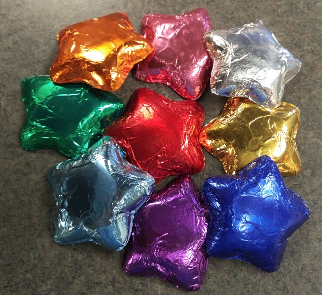 Chocolate Foiled Stars