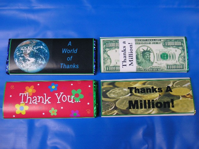 Thank You Wrapped Chocolate Bars