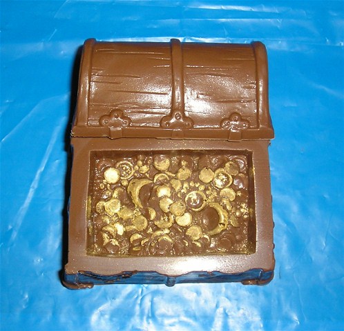 Chocolate Treasure Chest With Gold