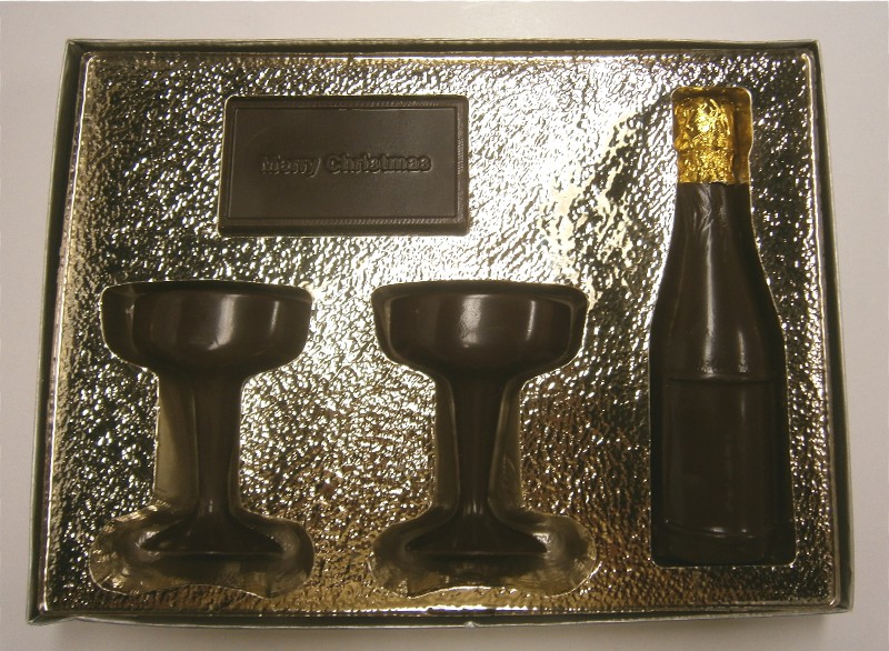 Chocolate Holiday Champagne Set