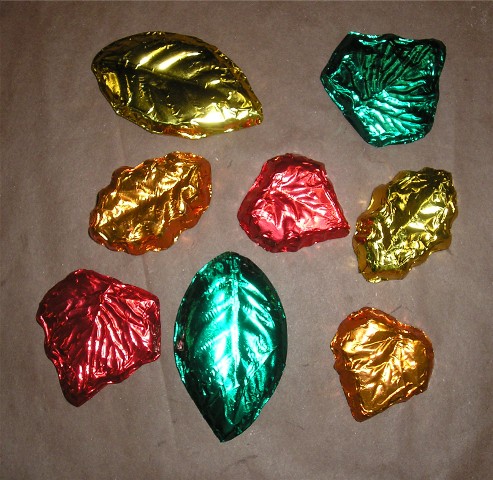 Chocolate Foiled Leaves