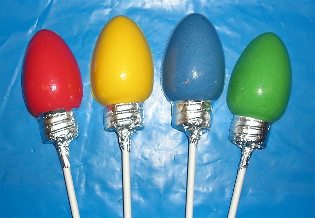 Chocolate Christmas Light Bulbs