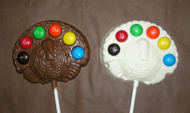 Chocolate M&M Turkey Pops