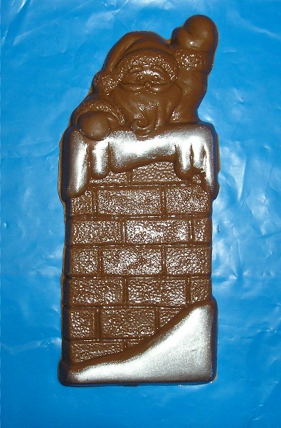 Chocolate Santa in Chimney