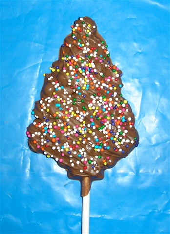 Chocolate Christmas Tree With Sprinkles