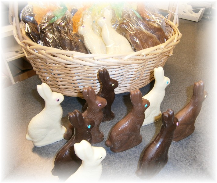 Solid Chocolate Easter Bunnies