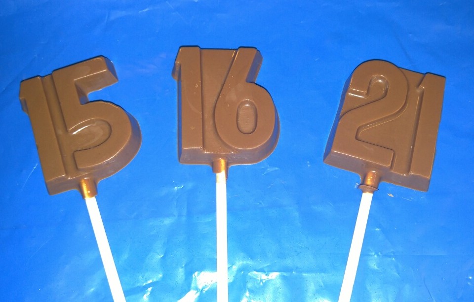 Chocolate Number Pops 15 – 16 – 21