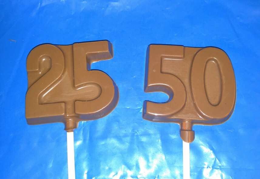 Chocolate Number Pops 25 & 50